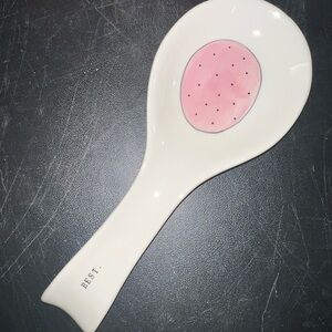 Rae Dunn Cream and Pink Spoon Rest